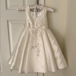 Princess Daliana Embroidered Satin Flower Girl Dress